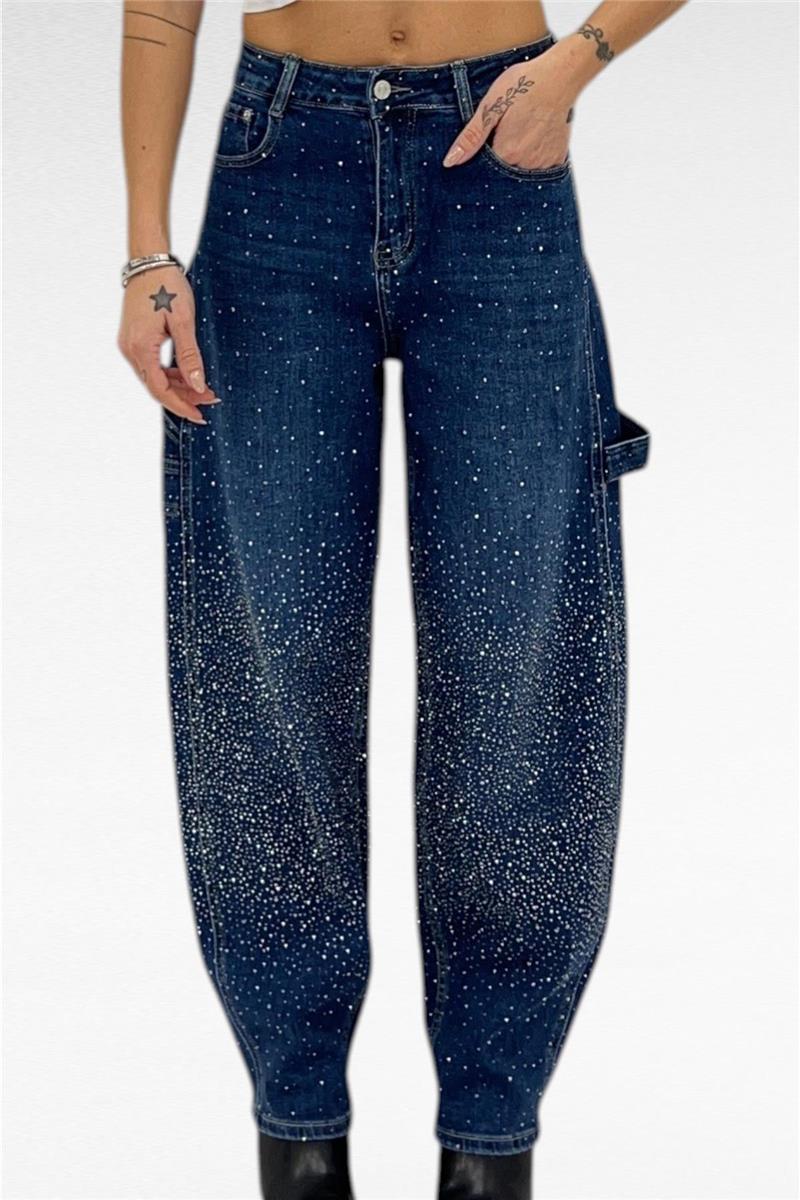 jeans elasticizzato brooklyn strass